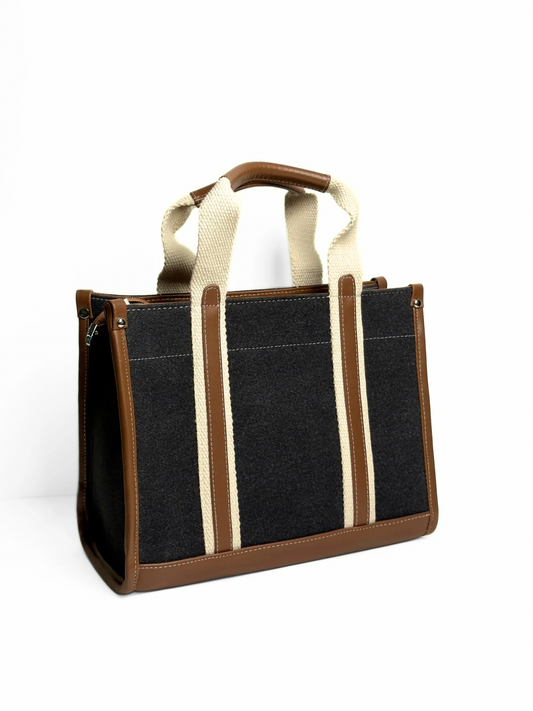 B E R L I N // Denim Mini Tote · Graphite