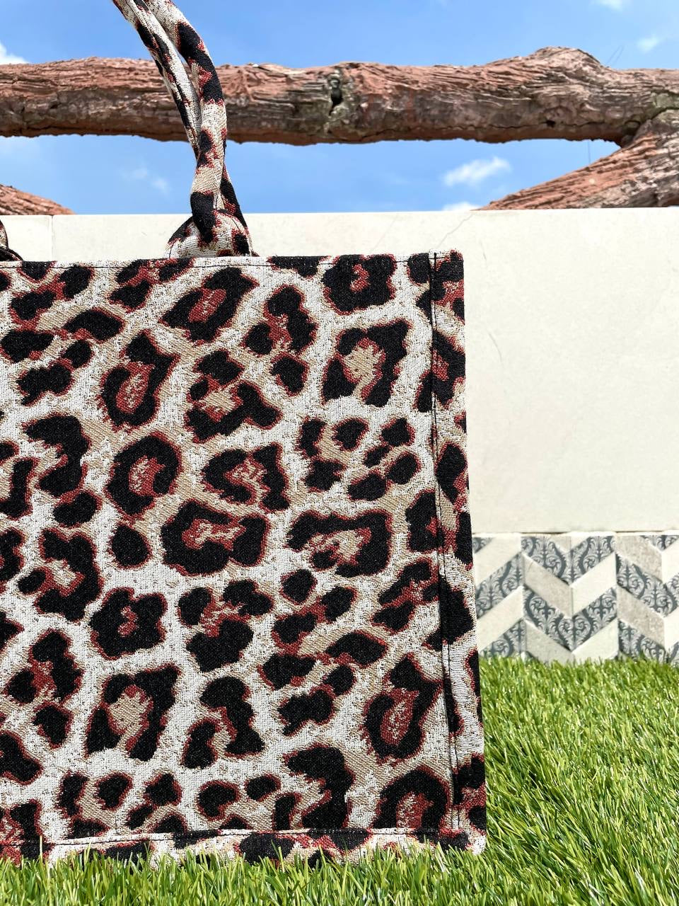 Leopard Canvas Tote Bag