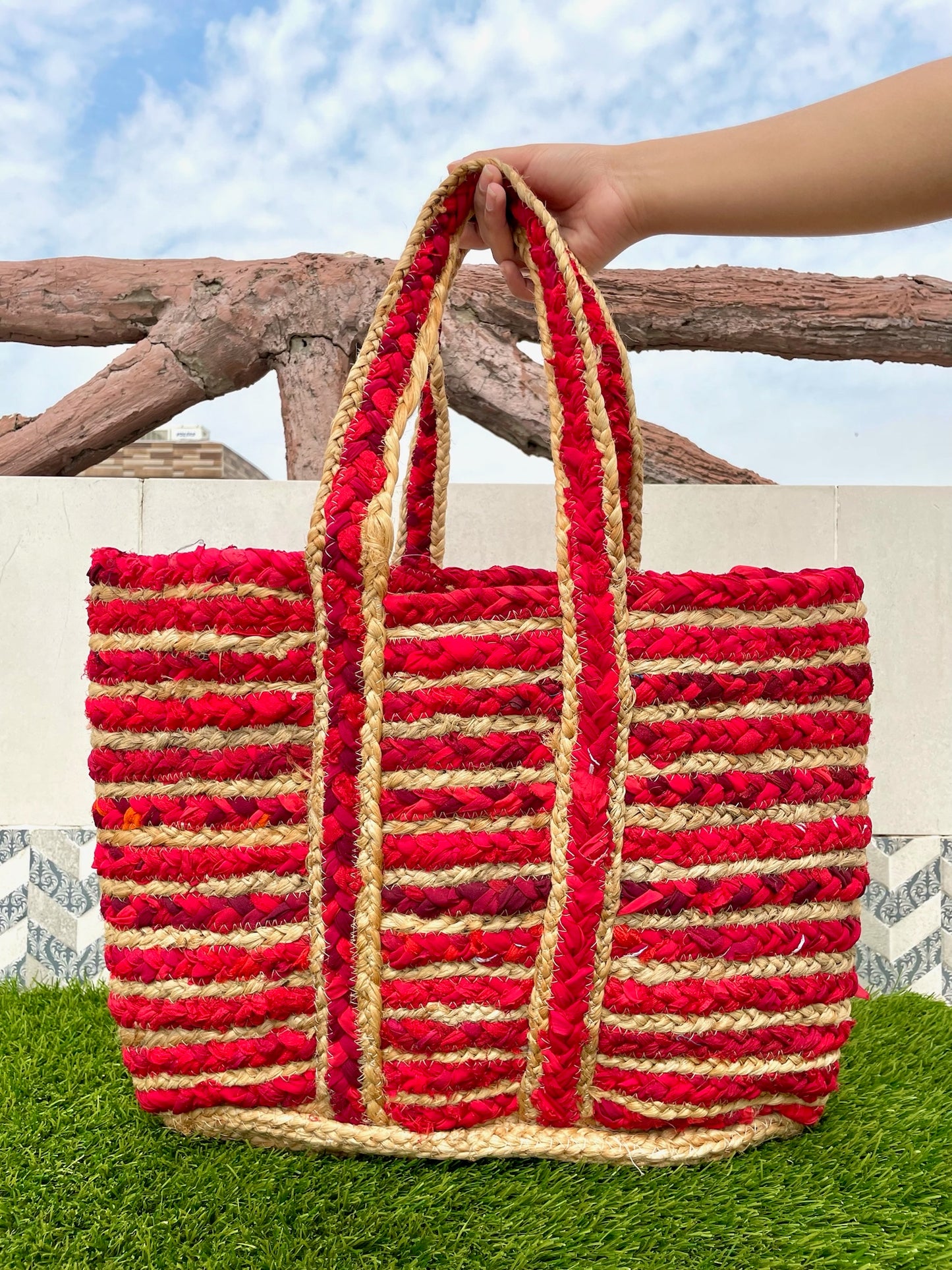 Handwoven Jute Tote Bag