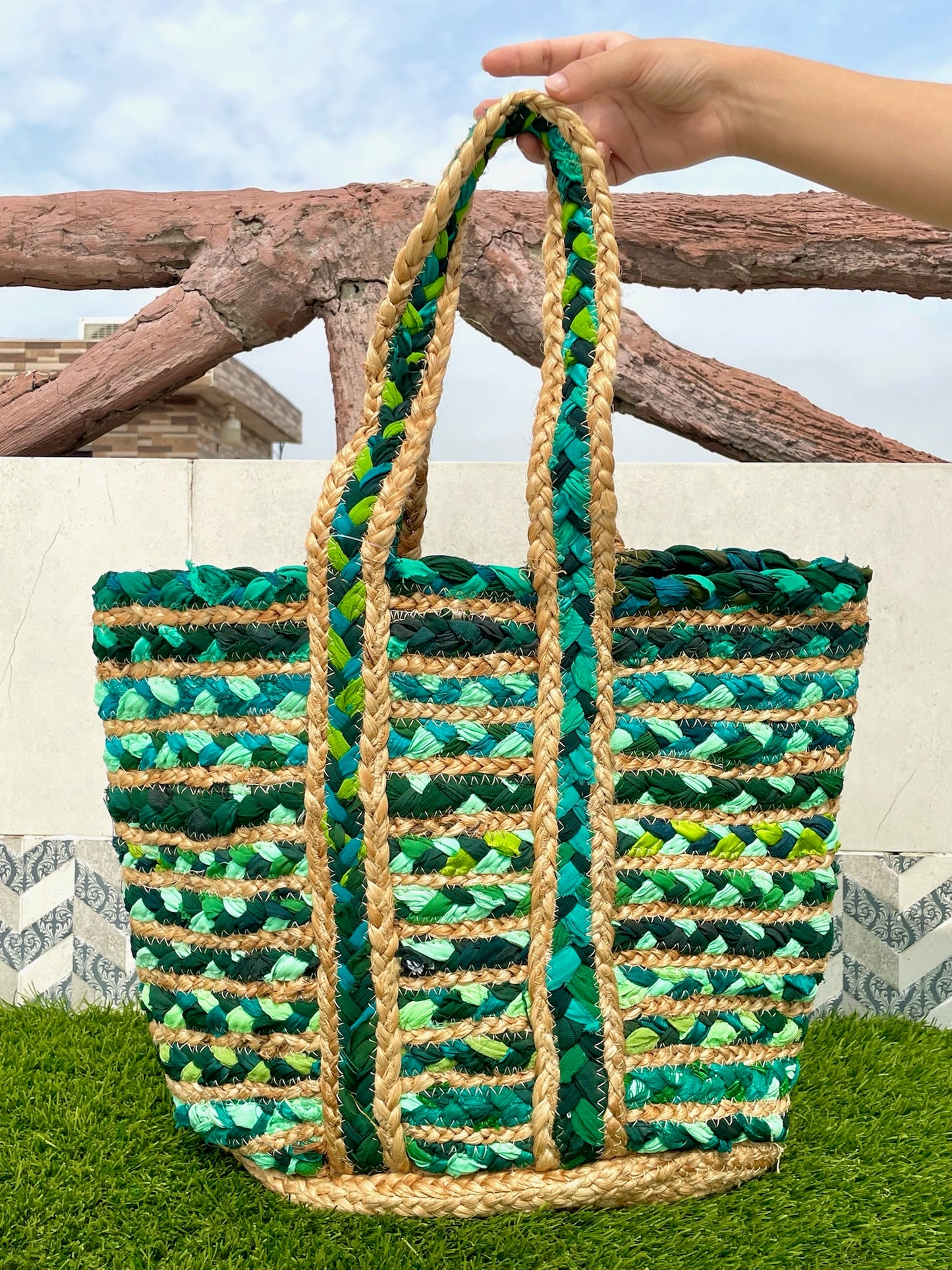 Handwoven Jute Tote Bag