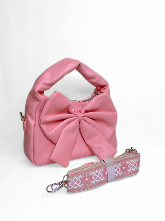 Flora Bow Bag · Pink