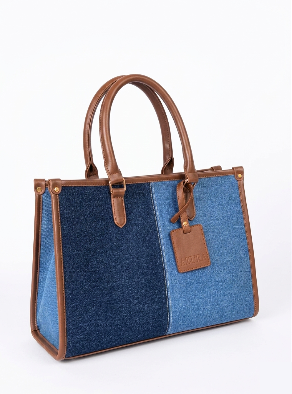 Two-Toned Denim Bag – Azura