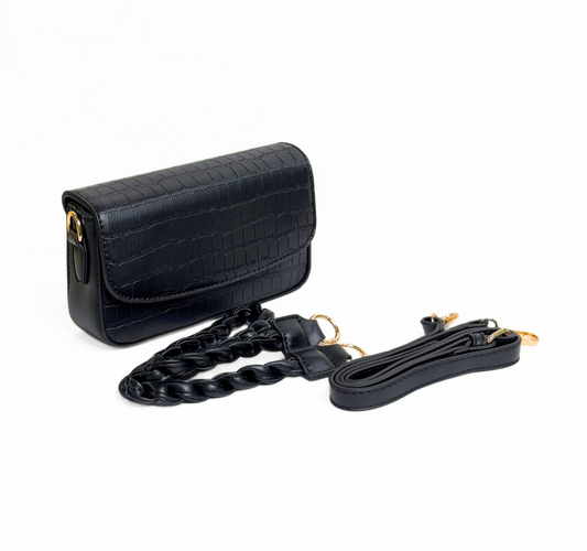Rauge Croco Bag · Black
