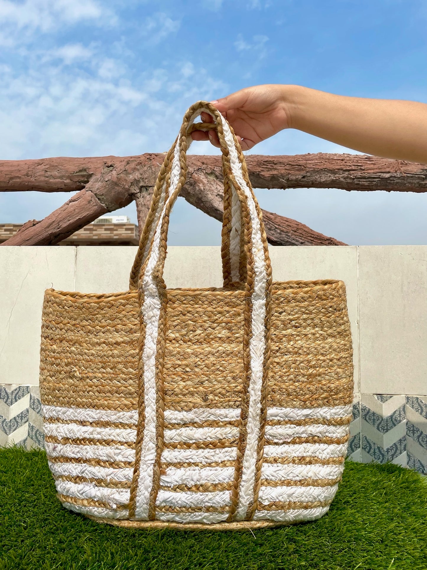 Handwoven Jute Tote Bag