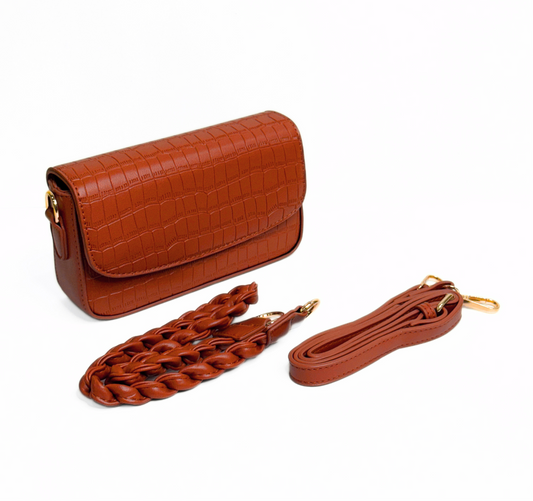 Rauge Croco Bag · Tan